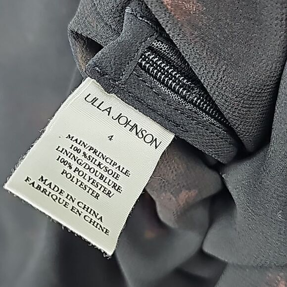 Ulla Johnson Adara Tiered-Ruffle Mini Silk Dress in Valerian NWT Size 4 - Picture 7 of 10